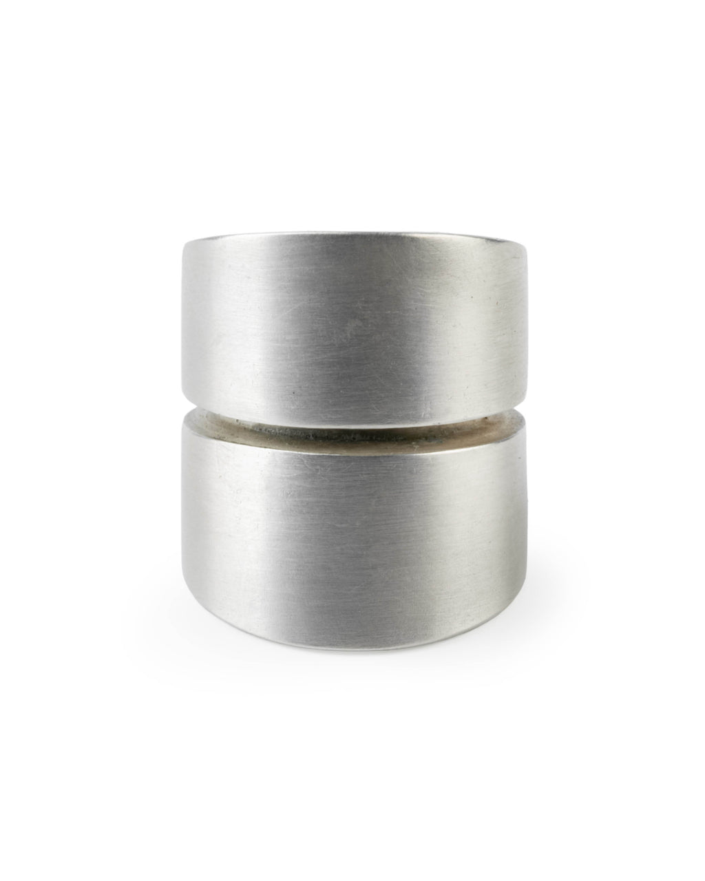 Parts of Four Crevice Ring v2 Hyper Wide in Dirty Sterling