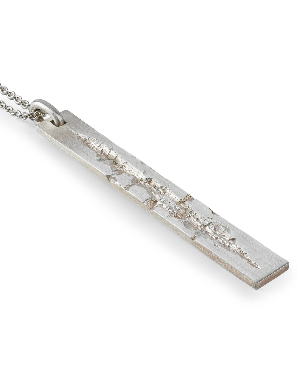 2319-2-MA_Parts of Four Plate Necklace Interventions (Evan’s Excavation, Exploration 1a) – Matte Sterling Silver