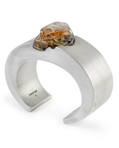 2602-3-AS_RQ-Parts of Four Crescent Bracelet (Mineral Collision, Rutilated Quartz, 30mm) – Acid Silver + Rutilated Quartz