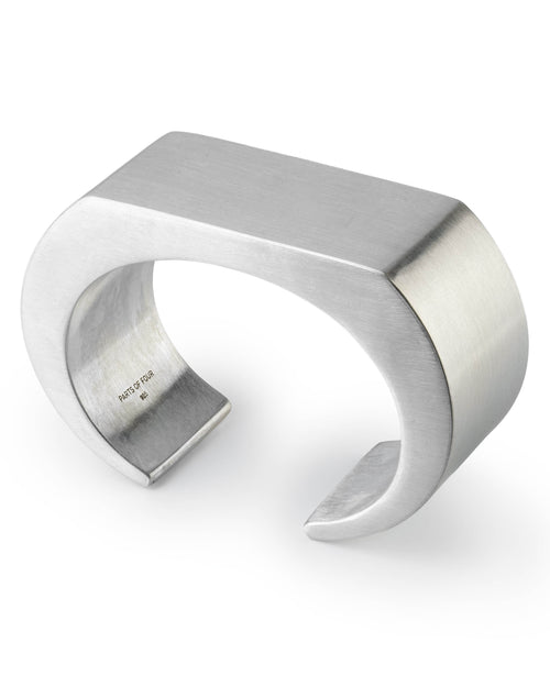 702-2-MA-M_Parts of Four Crescent Plane Bracelet (30mm) – Matte Sterling Silver