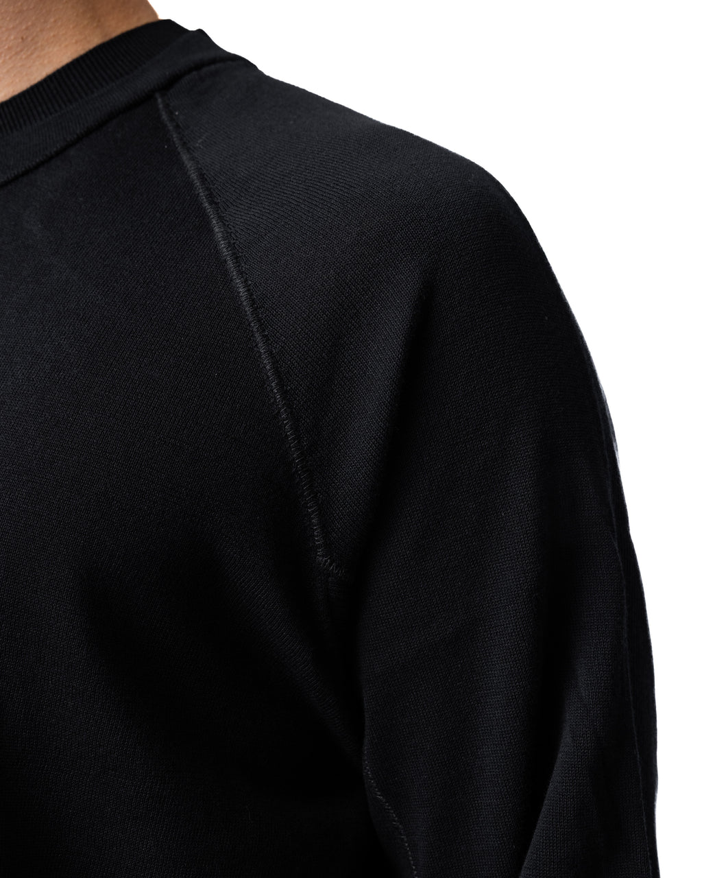 Anatomical Long Sleeve High-Twist Cotton – Black | DEVOA | MONOLYT