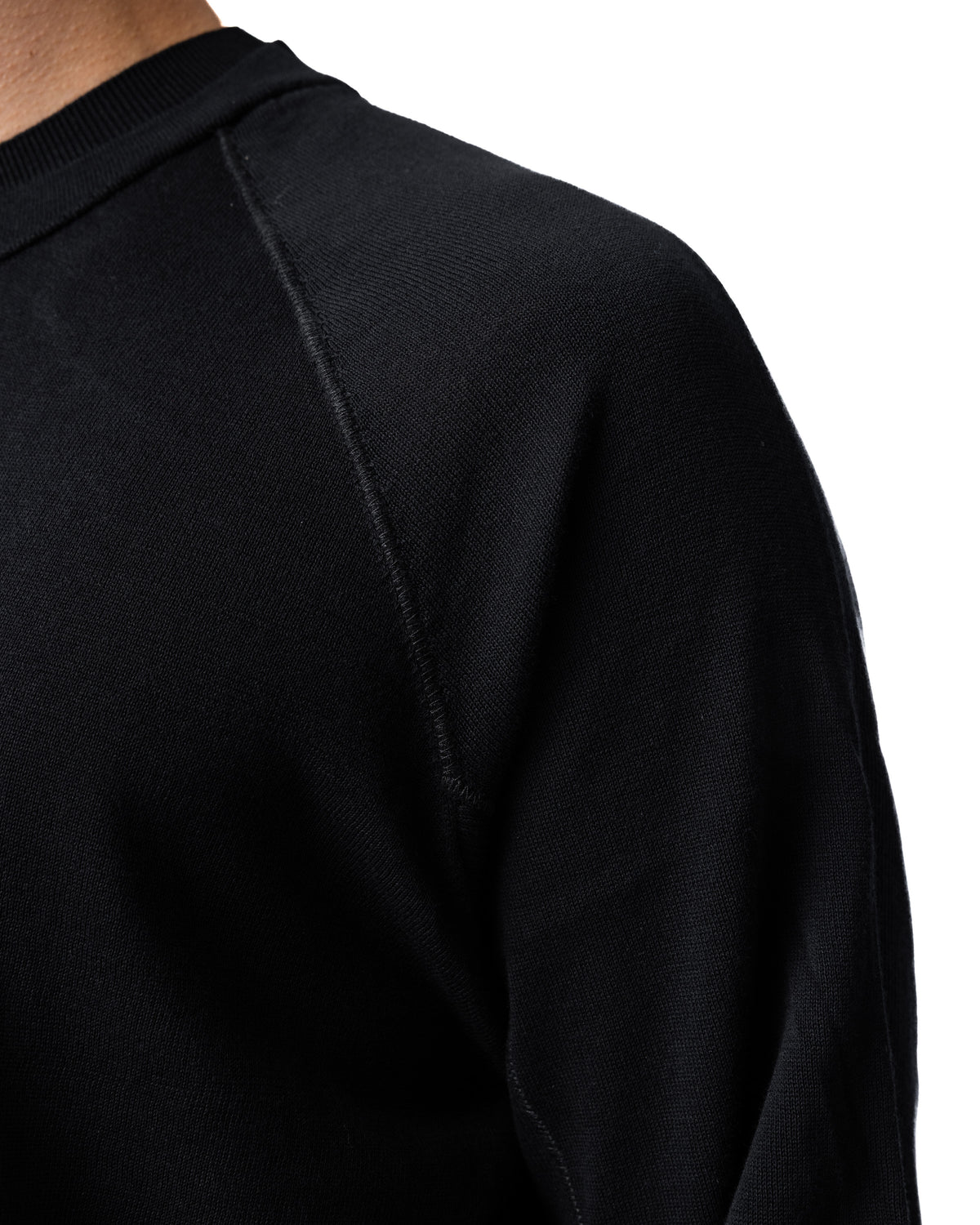Anatomical Long Sleeve High-Twist Cotton – Black | DEVOA | MONOLYT