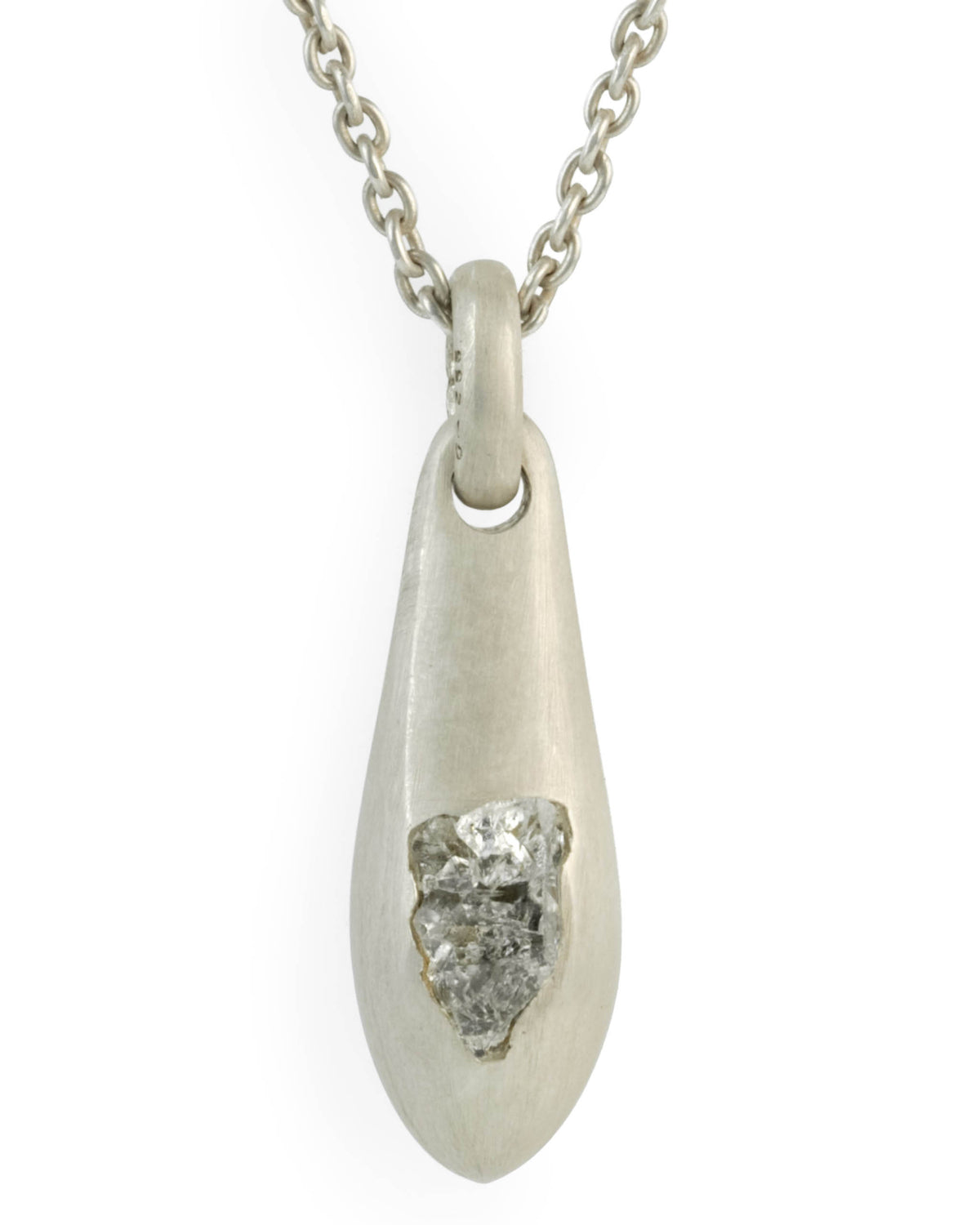C-255-DA_Q_Parts of Four Chrysalis Necklace (Cremaster Emergence, Quartz) – Dirty Sterling + Quartz