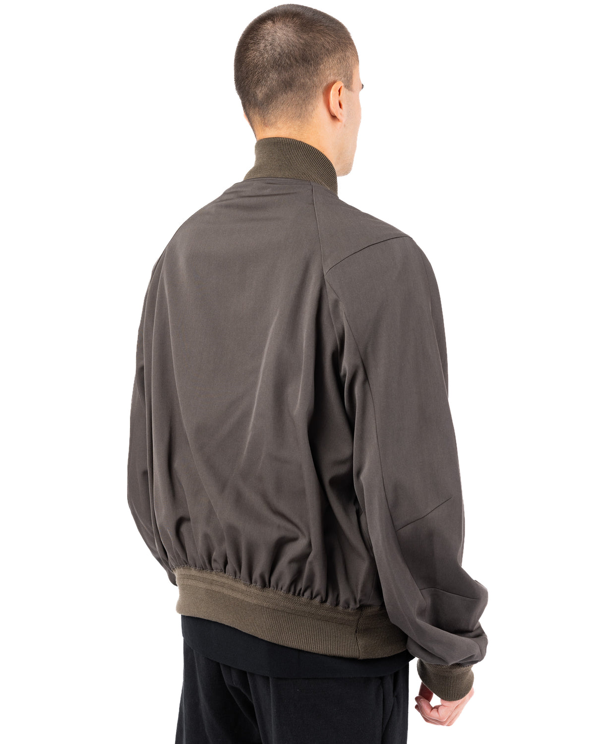 Classic Bomber Wool Gabardine – Army Gray | DEVOA | MONOLYT