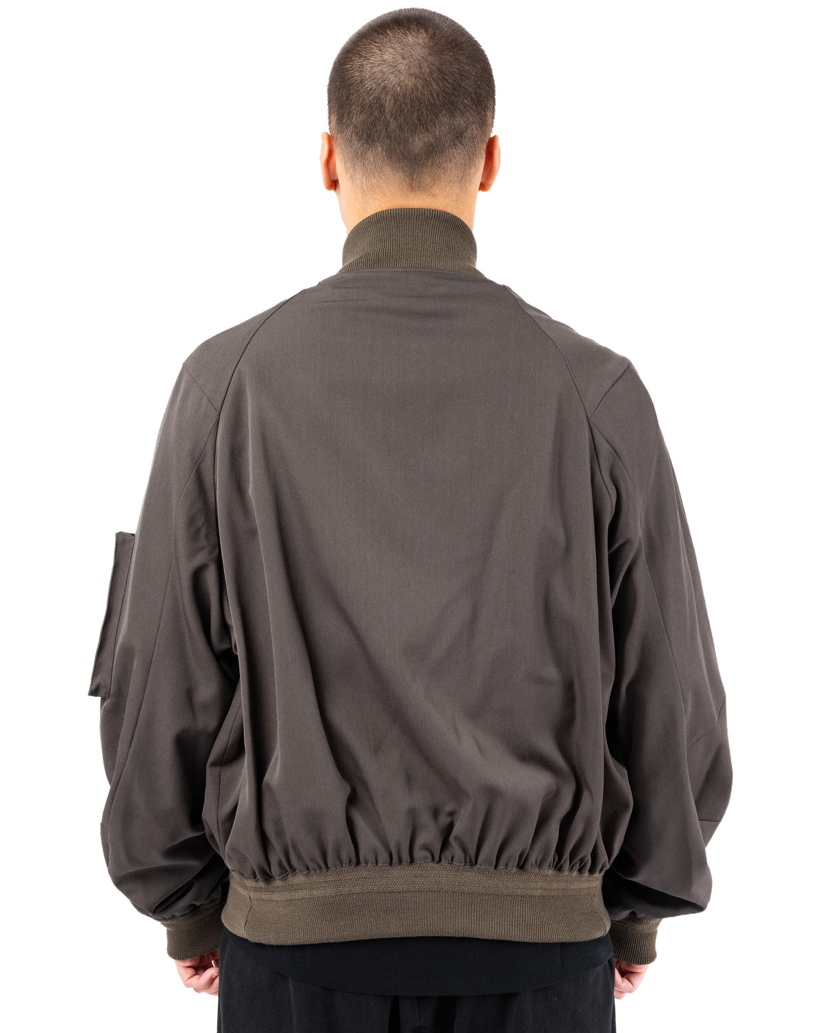 Classic Bomber Wool Gabardine – Army Gray | DEVOA | MONOLYT