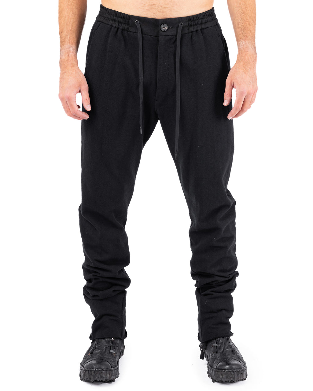 Cotton Woven Pants – Black | DEVOA | MONOLYT