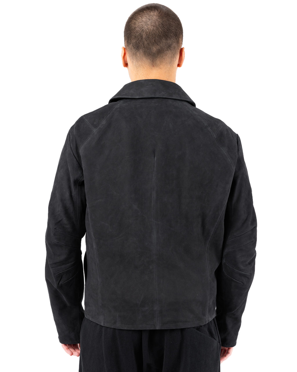 Leather Jacket Soft Cow Nubuck – Black | DEVOA | MONOLYT