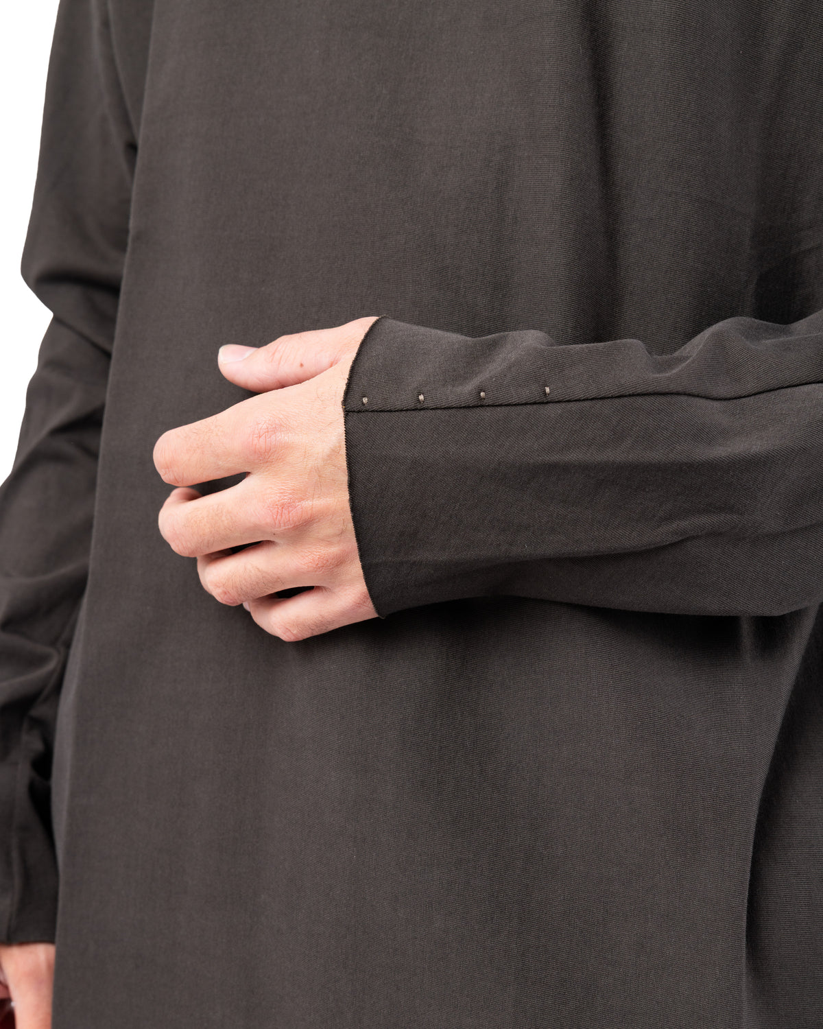 Long Sleeve Cotton Jersey – Army Gray | DEVOA | MONOLYT
