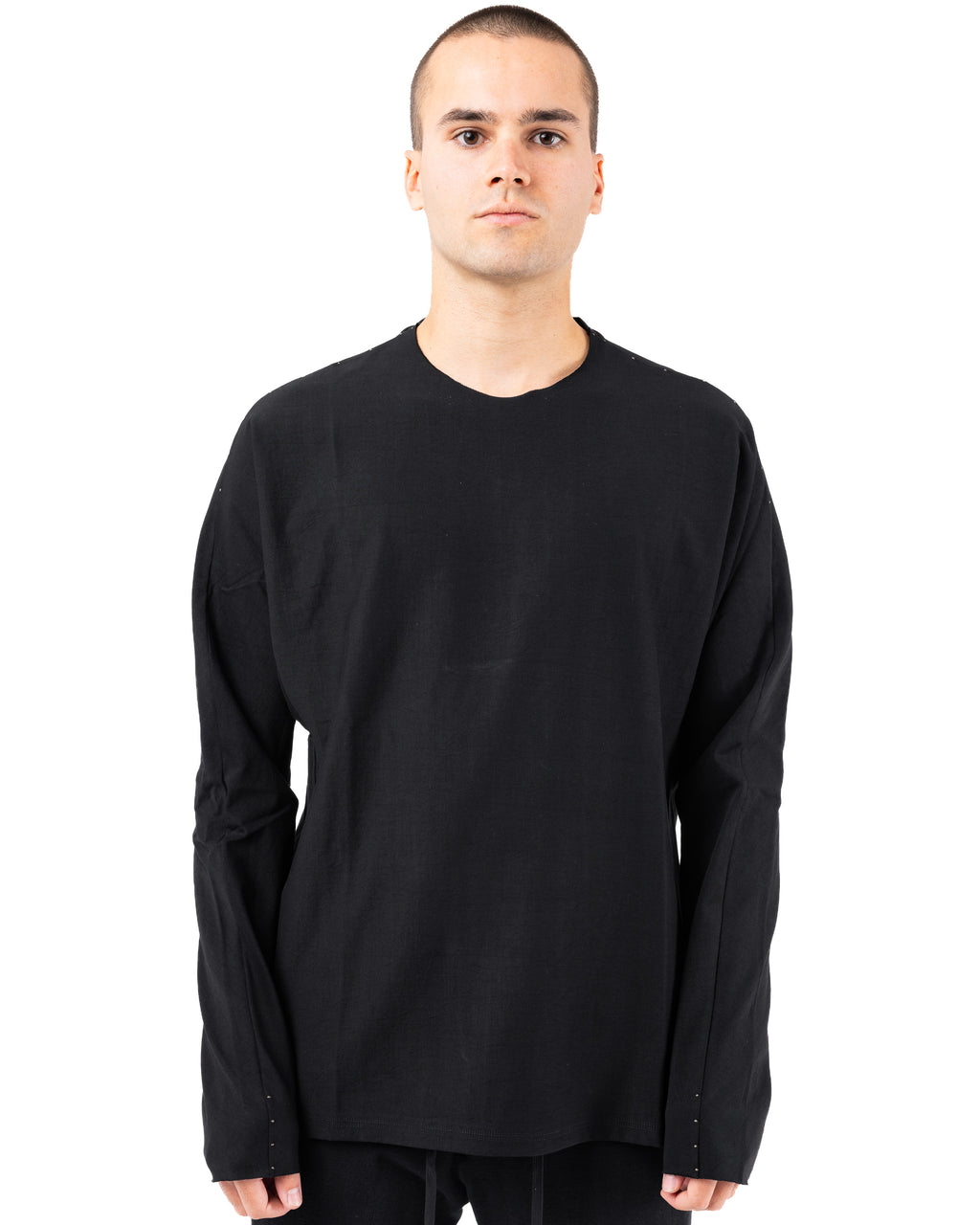 Long Sleeve Cotton Jersey – Black | DEVOA | MONOLYT