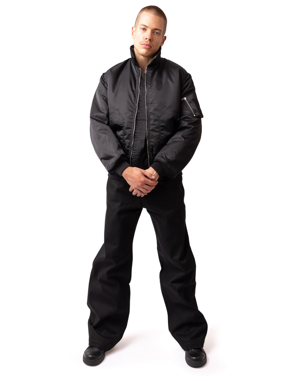 DRKSHDW Rick Owens Woven Padded Bomber – Black