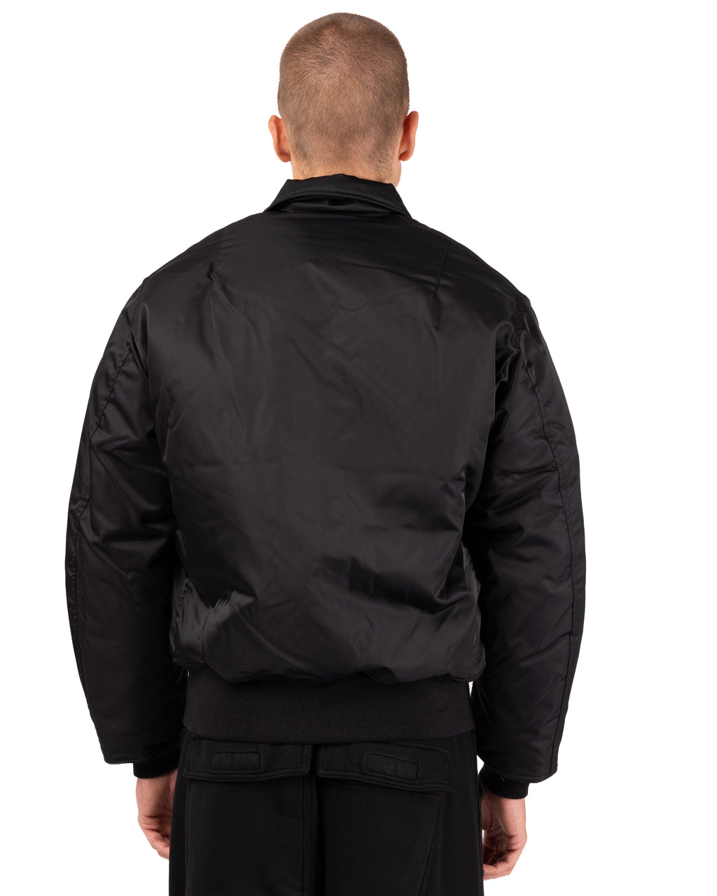 DRKSHDW Rick Owens Woven Padded Bomber – Black