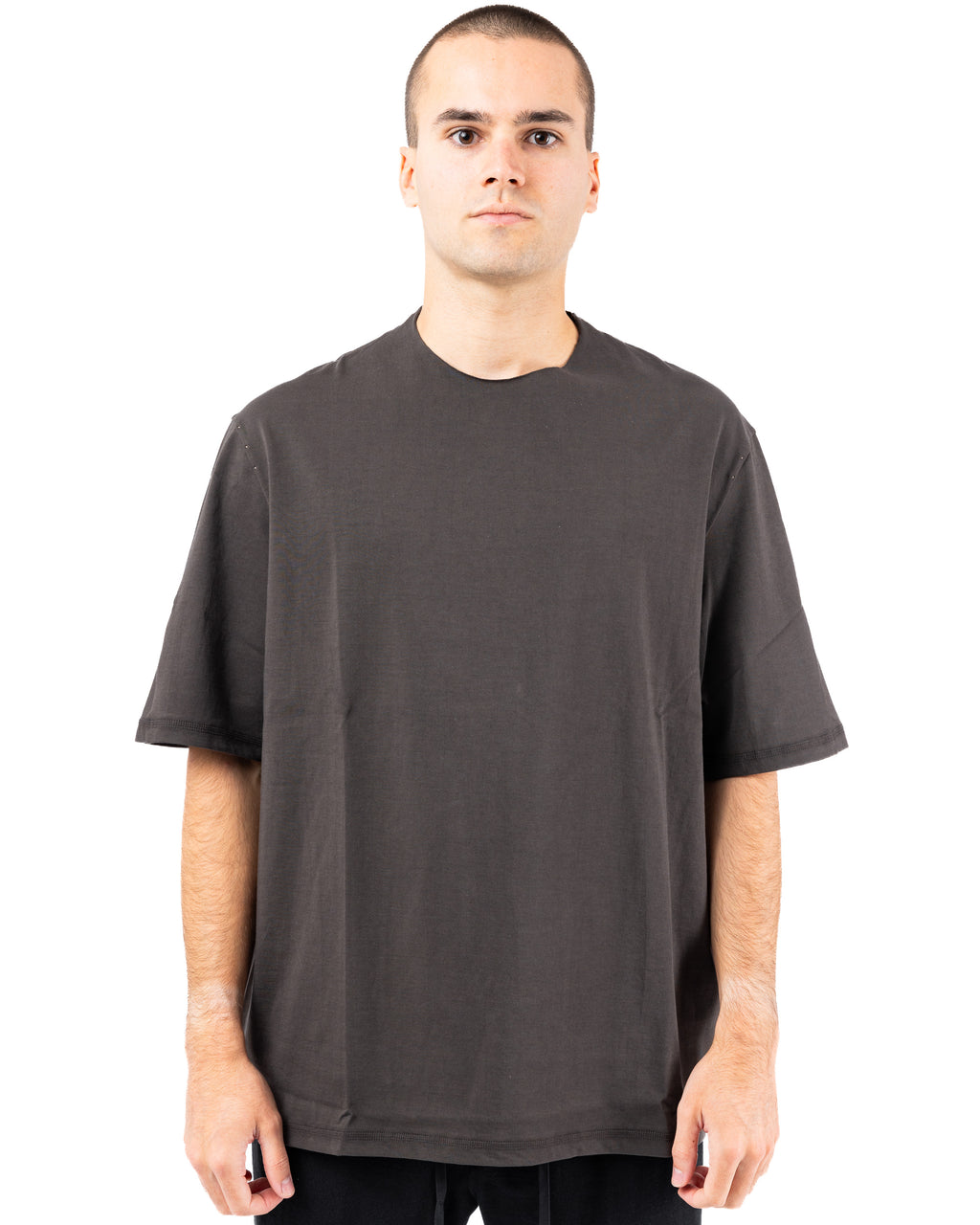 Short Sleeve Japanese Cotton Jersey – Army Gray | DEVOA | MONOLYT