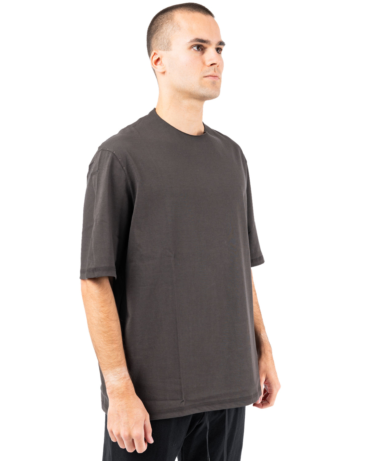 Short Sleeve Japanese Cotton Jersey – Army Gray | DEVOA | MONOLYT