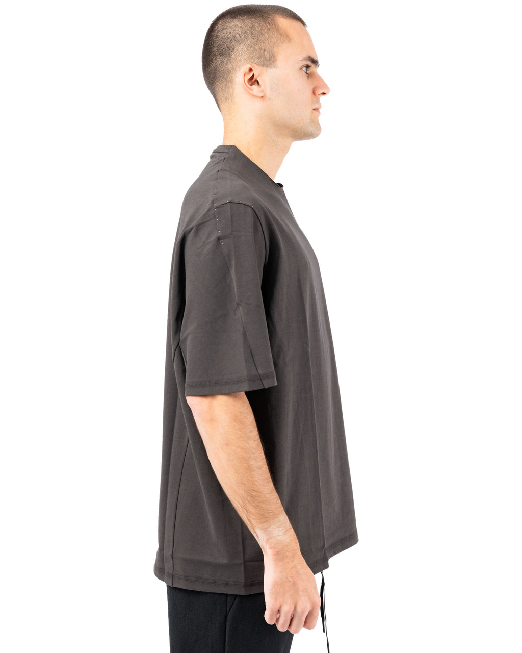Short Sleeve Japanese Cotton Jersey – Army Gray | DEVOA | MONOLYT