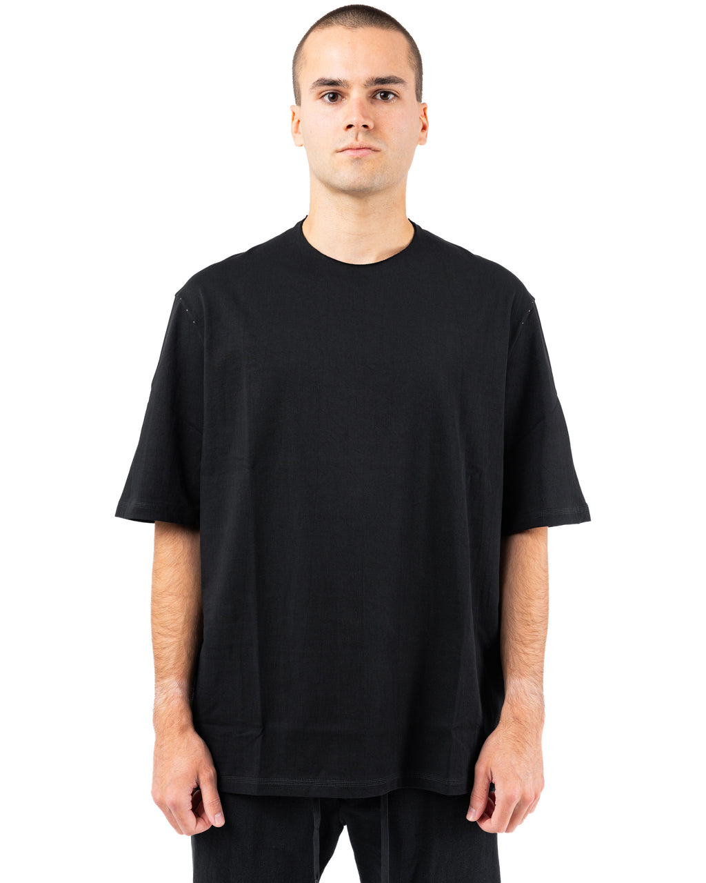 Short Sleeve Japanese Cotton Jersey – Black | DEVOA | MONOLYT
