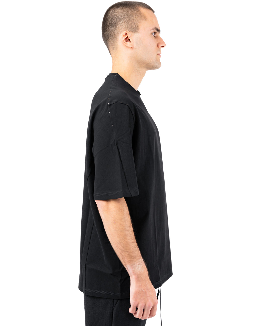 Short Sleeve Japanese Cotton Jersey – Black | DEVOA | MONOLYT